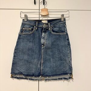 Wilfred Free Denim Skirt Side Slit 4